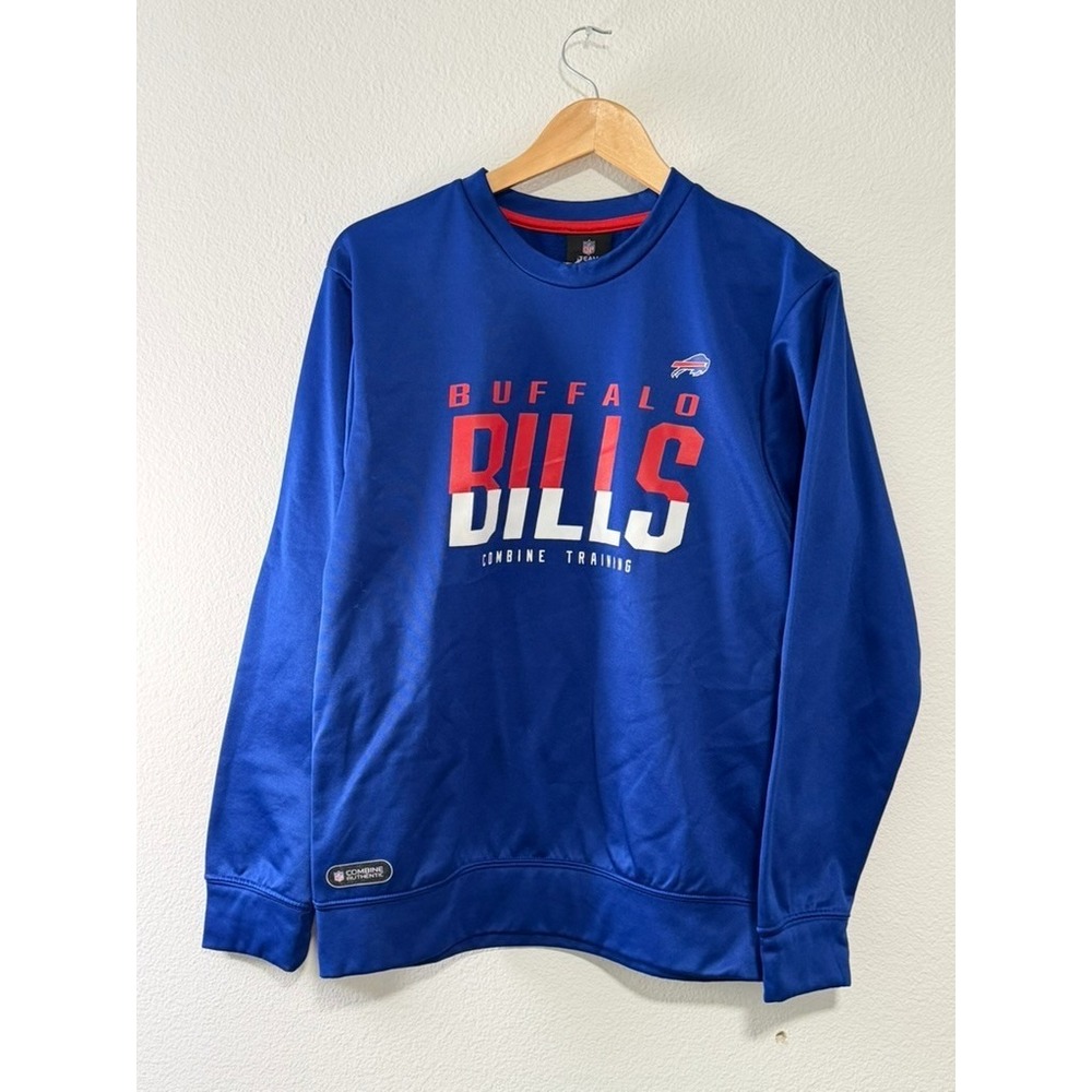 Buffalo Bills NFL Combine Authentic Training Sweatshirt Men's M Blue Pullover